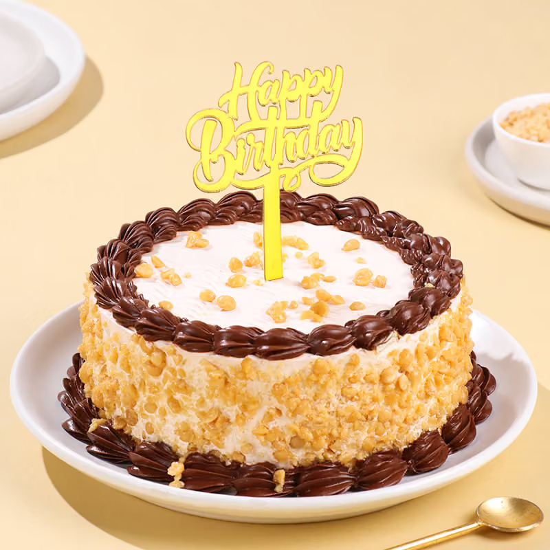 Butterscotch crunchy cake