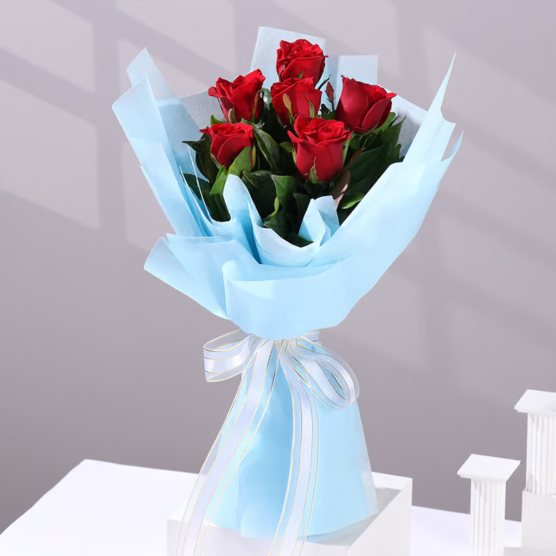 Bouquet of 6 red rose 